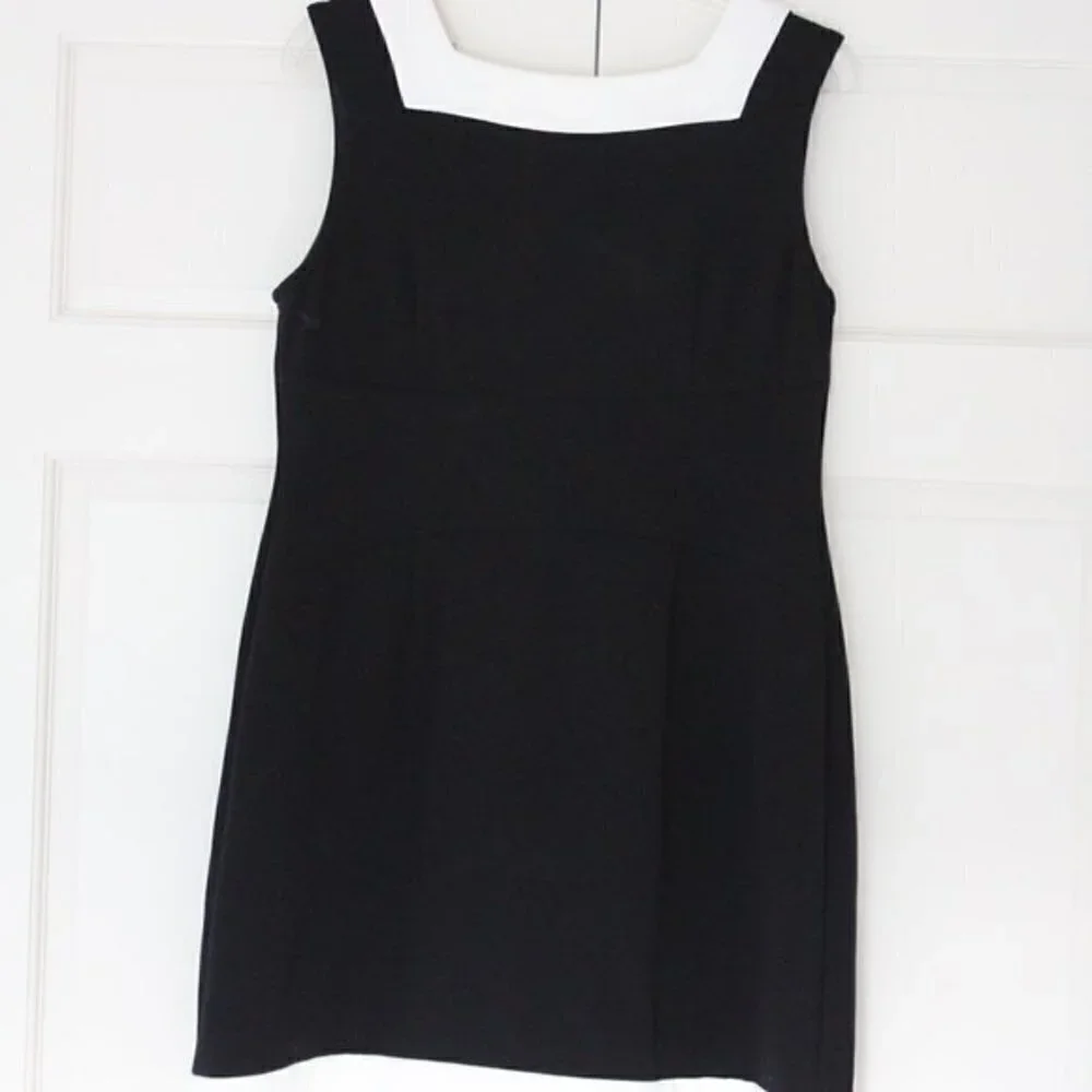 Style & Co. dress stretch black with white trim size 10